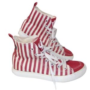 Indiana Hoosiers Striped High Top S-Kicks Sneakers Canvas Women's Size 9